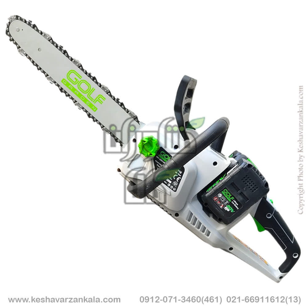 golf-garden-battery-cordless-chainsaw-sf8j116-new golf-garden-battery-cordless-chainsaw-sf8j116 , قیمت اره شارژی گلف گاردن تیغه 35 سانت مدل SF8J116 , خرید اره زنجیری شارژی گلف گاردن sf8j116 , نمایندگی فروش اره شارژی باغبانی golf garden sf8j116