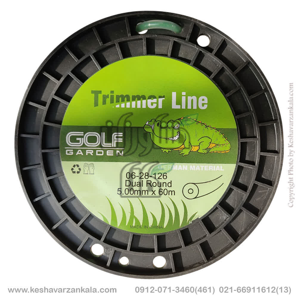 golfgarden-dual-round-trimmer-line-5mm-60m , قیمت نخ علف زن گرد مغزدار 5 میل 60 متری سبز گلف گاردن 0628126 , خرید نخ گرد مغزدار سبز علف تراش 5 میل 60 متری , نخ حاشیه زن گرد سبز مغزدار 5 میل 60 متری golf